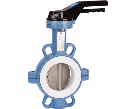 Vanne papillon TTV fonte / inox / PTFE DN150